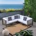 AllModern 30.25" Wide Outdoor Symmetrical Patio Sectional w/ Cushions Wood/Natural Hardwoods in Gray | 26.5 H x 30.25 W x 30.25 D in | Wayfair