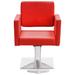 Symple Stuff Spring Street 25" W Leather Seat Reception Chair w/ Metal Frame Leather/Metal in Red | 35 H x 25 W x 26 D in | Wayfair