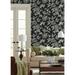 York Wallcoverings Wood Cut Jacobean 27' L x 27" W Wallpaper Roll Non-Woven in White/Black | 27 W in | Wayfair SS2557