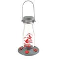 Latitude Run® More Birds Jersey Hummingbird Feeder Glass/Metal in Gray | 10.6 H x 4.7 W x 4.7 D in | Wayfair 2F76EED450434047B72C6260614BE41E