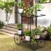 August Grove® Belita Garden Cart Plant Stand Metal | 31 H x 10 W x 29.7 D in | Wayfair CCDEB942104F4237895286B8FB59BABA