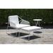 OASIQ Sandur Patio Chair w/ Cushions, Stainless Steel in Pink/Gray/White | 28.56 H x 32 W x 30 D in | Wayfair 3001025303081-CN