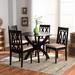 Alcott Hill® Sanibel 4 - Person Dining Set Wood/Upholstered in Black | 29.9 H x 35.4 W x 35.4 D in | Wayfair 39E0B31700D24B9D95E394C130B44043