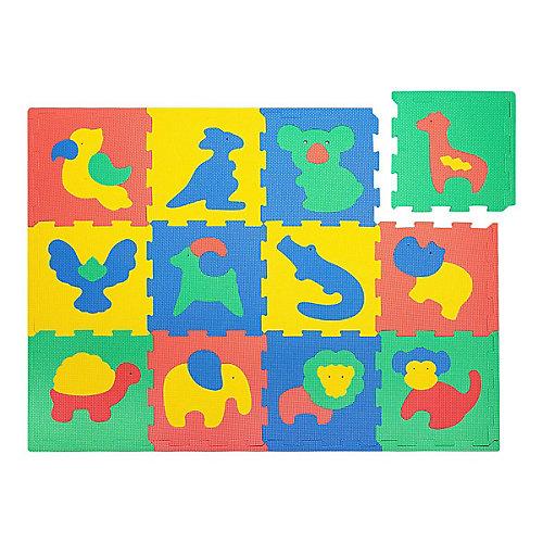 Puzzlematte Babys – Safari Tiere Puzzlematten mehrfarbig Kinder