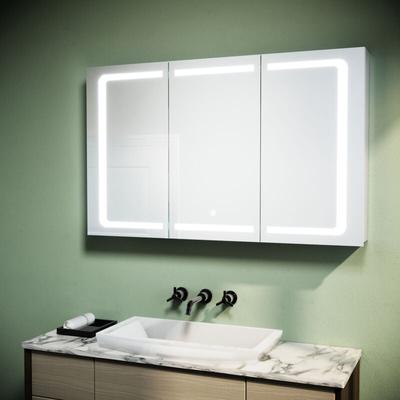 Sonni - Edelstah Spiegelschrank led mit Beleuchtung 3 Einstellbare Lichtfarben mit Touch Steckdose Image