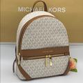 Michael Kors Bags | Michael Kors Kenly Medium Backpack Vanilla | Color: Tan/White | Size: Medium