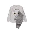 Harry Potter Hedwig Fleece Girls Pyjama Set Hedwig Pyjama Girls Fleece Pyjama Set (8-9) Grey White