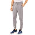 CRZ YOGA Men's Lightweight Jogger Pants Elastic Stretchy Sports Pants with Side Pockets - 28/30/32 Inches Gull Gray L