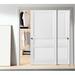 Standard Door - SARTODOORS Lucia Paneled Wood Sliding Closet White Doors Wood in Brown/White | 96 H in | Wayfair LUCIA31DBD-BEM-6096