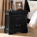 Canora Grey Belanger 2 - Drawer Nightstand Wood in Black | 24 H x 21 W x 15 D in | Wayfair CA335540C125423D87029BD419097D0F