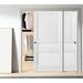 Standard Door - SARTODOORS Lucia Paneled Wood Sliding Closet White Doors Wood in Brown/White | 80 H x 84 W in | Wayfair LUCIA31DBD-BEM-84