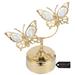 Matashi Crystal Double Butterfly Figurine Crystal in Yellow | 4 H x 5 W x 3 D in | Wayfair MTWMB12173