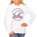 Women's White American University Eagles End Zone Long Sleeve T-Shirt