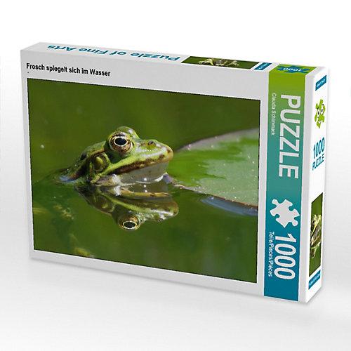 Puzzle Frosch spiegelt sich im Wasser Foto-Puzzle Bild von Claudia Schimmack Puzzle