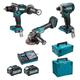 Pack de 3 outils 40V (DF001G + GA005G + TD001G) + 2 batteries 4Ah + chargeur + coffret MAKPAC - MAKITA - DK0125G301