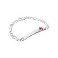 jewellerybox Sterling Silver Womens Medical Alert ID Bracelet 7 Inches