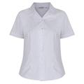 School Uniform 365 Trutex Girls Short Sleeve Non Iron Rever Collar Fitted Blouses - Twin Pack, White, 36" (14 Years)
