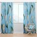 Design Art Mid-Century Jasmin Floral Semi-Sheer Thermal Rod Pocket Single Curtain Panel Polyester/Linen | 84 H in | Wayfair CTN24236-52-84