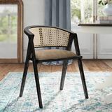 Bayou Breeze Ariahnna Linen Windsor Back Arm Chair Fabric in Black | 20 W x 22.5 D in | Wayfair C51F8B7C03D94883A3921ED939B914AB