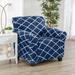 Alcott Hill® T-Cushion Armchair Slipcover Polyester in Blue | 0 H x 40 D in | Wayfair 21C4743D8C1444C6962770E072560B7C