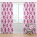 Design Art Mid-Century XII Floral Semi-Sheer Thermal Rod Pocket Single Curtain Panel Polyester/Linen | 95 H in | Wayfair CTN24421-52-95