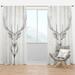 Design Art No Pattern & Not Solid Color Semi-Sheer Thermal Rod Pocket Single Curtain Panel Polyester/Linen in White | 90 H in | Wayfair