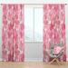 Design Art Hand Drawn Floral Semi-Sheer Thermal Rod Pocket Single Curtain Panel Polyester/Linen | 108 H in | Wayfair CTN19205-52-108