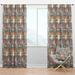 Design Art Design V Geometric Semi-Sheer Thermal Rod Pocket Single Curtain Panel Polyester/Linen | 108 H in | Wayfair CTN24261-52-108