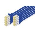 DIGITUS LAN Kabel Cat 6A - 1m - 10 Stück - RJ45 Netzwerkkabel - S/FTP Geschirmt - Kompatibel zu Cat-6 & Cat-7 - Blau