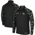 Men's Colosseum Black Kentucky Wildcats OHT Military Appreciation Take Flight Raglan Quarter-Zip Jacket