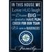 Seattle Mariners 17'' x 26'' In This House Sign