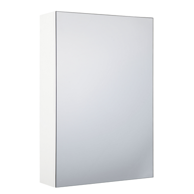 Bad Spiegelschrank Weiß Sperrplatte 1 türig 40 x 60 cm mit Fächern Wandeinbau Modern Trendy Badezimmer Möbel