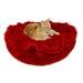 Ultra Plush Luxury Deluxe Lily Pod Pet Bed, 24" L X 24" W X 4" H, Lipstick, Small, Red