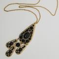Kate Spade Jewelry | Kate Spade Necklace Black Crystal Teardrop Pendant | Color: Black/Gold | Size: Os