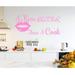 Trinx I Kiss Better Than I Cook Wall Decal Vinyl in Pink | 13.5 H x 30 W in | Wayfair 4ADA12F4BEBD4089AE7CF84270EA562A