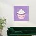 Winston Porter Food & Cuisine Sweet Cupcake Pastry - Wrapped Canvas Graphic Art Print Canvas in Indigo/Pink/White | 30 H x 30 W x 0.8 D in | Wayfair