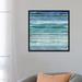 East Urban Home 'Strata in Aqua' by Matt Shields - Painting Print Canvas in Gray/Green | 26 H x 26 W x 1.5 D in | Wayfair