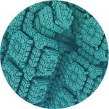 Blue/Green 96 x 0.35 in Indoor Area Rug - East Urban Home Geometric Teal Area Rug Polyester/Wool | 96 W x 0.35 D in | Wayfair