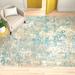 Blue/Green 63 x 0.3 in Area Rug - Wade Logan® Besfort Abstract Ivory/Teal/Gold Area Rug | 63 W x 0.3 D in | Wayfair