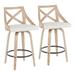 Charlotte Counter Stool ( Set of 2 ) - LumiSource B26-CHARLOT WWCR2