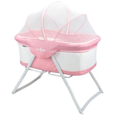 I-flair - Baby Babybett bebito Reisebett Beistellbett mit Moskitonetz und Tragetasche - Pink - Pink