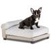 Belmont Orthopedic Dog Bed, 23" L X 16" W X 9" H, Linen, Small, Cream