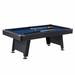 Thornton 7' Pool Table w/ Playing Accessories Solid + Manufactured Wood in Black/Blue/Brown | 31 H x 84 W in | Wayfair BL084Y19005