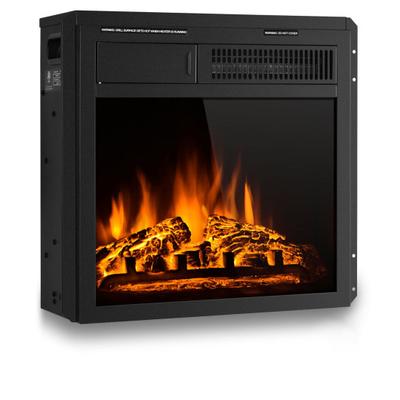 Costway 18 Inch Electric Fireplace Insert with Log and Remote Control