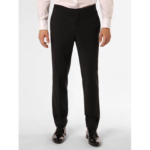 Wilvorst Smoking-Hose Herren Regular Fit Wolle schwarz, 26