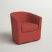 Barrel Chair - Andover Mills™ Hansell 31" Swivel Barrel Chair Fabric in Black/Brown | 30 H x 31 W x 27.5 D in | Wayfair