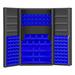 WFX Utility™ Retford 72" H x 48.13" W x 24.56" D Cabinet, Wood in Gray/Blue | 72 H x 48.13 W x 24.56 D in | Wayfair