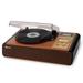 Jensen 3-Speed Turntable in Brown | 5.8 H x 22.1 W x 14 D in | Wayfair JTA-385T2