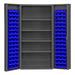 WFX Utility™ Phalaenopsis 72" H x 36.13" W x 24.56" D Storage Cabinet, Wood in Blue | 72 H x 36.13 W x 24.56 D in | Wayfair