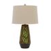 Bayou Breeze Barbosa 28.5" Brown Table Lamp Metal/Fabric in Brown/Gray | 28.5 H x 17 W x 17 D in | Wayfair BF93079033044F028810D1B0E8FC8AC4